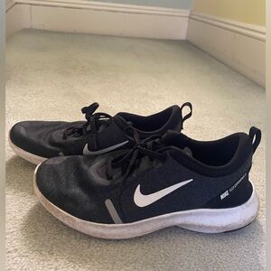 Black Nike running sneakers